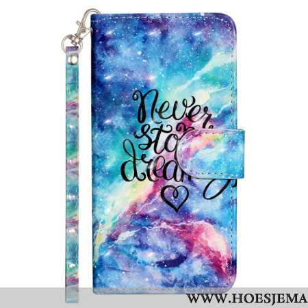 Leren Hoesje Voor Samsung Galaxy S24 Fe Sterrenhemel Met Riem