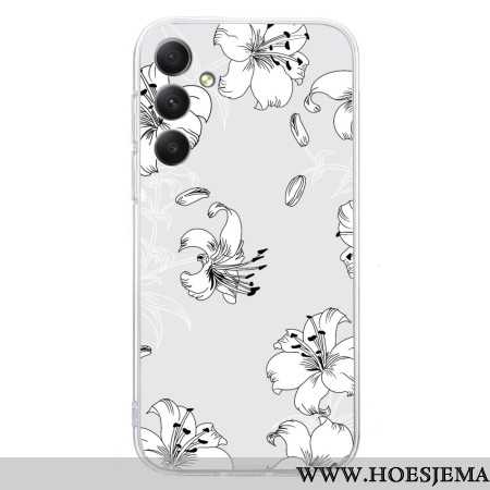 Hoesje Voor Samsung Galaxy S24 Fe Witte Bloemen