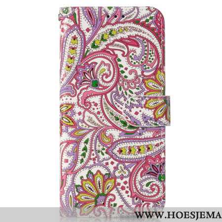 Leren Hoesje Samsung Galaxy S24 Fe Paisley-patroon Bescherming Hoesje