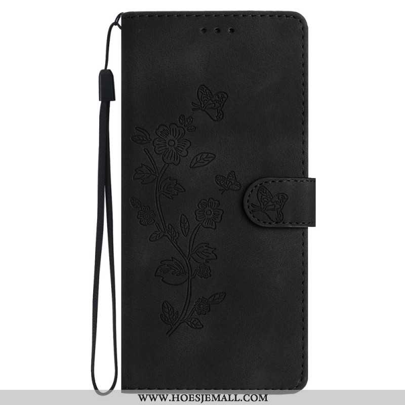 Leren Hoesje Samsung Galaxy S24 Fe Fleurettes Bescherming Hoesje