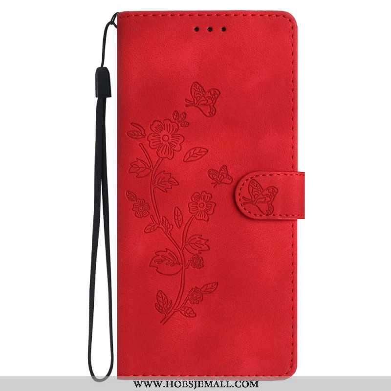 Leren Hoesje Samsung Galaxy S24 Fe Fleurettes Bescherming Hoesje