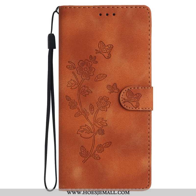 Leren Hoesje Samsung Galaxy S24 Fe Fleurettes Bescherming Hoesje