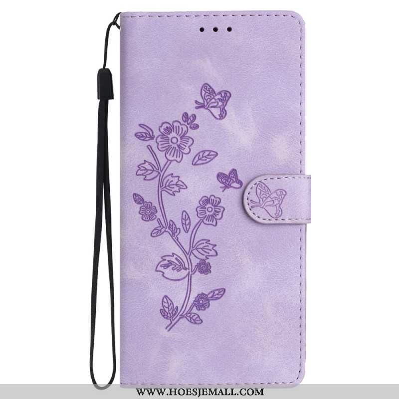 Leren Hoesje Samsung Galaxy S24 Fe Fleurettes Bescherming Hoesje