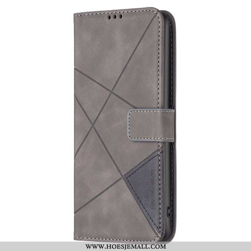 Leren Hoesje Samsung Galaxy S24 Fe Binfen Kleur Geometrisch Patroon