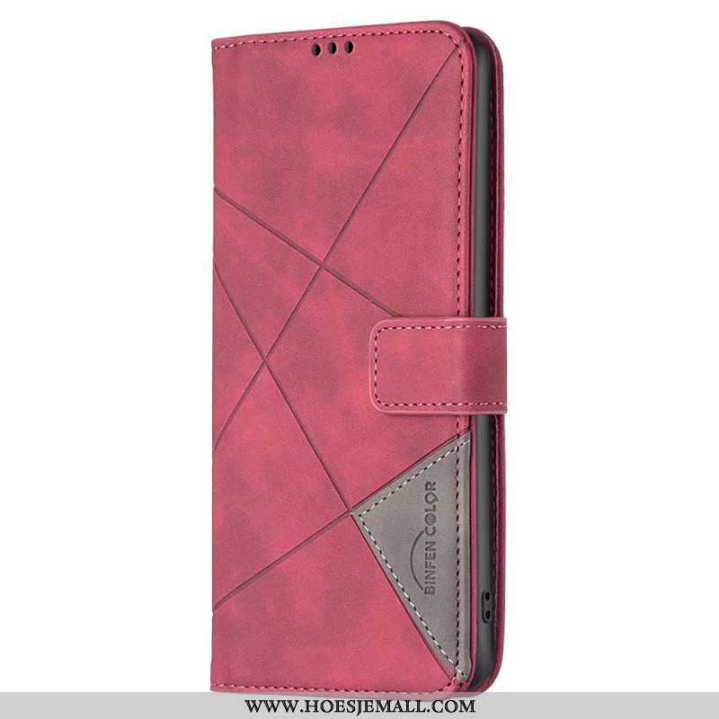 Leren Hoesje Samsung Galaxy S24 Fe Binfen Kleur Geometrisch Patroon