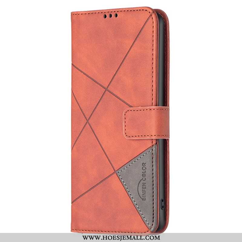 Leren Hoesje Samsung Galaxy S24 Fe Binfen Kleur Geometrisch Patroon