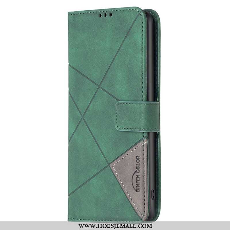 Leren Hoesje Samsung Galaxy S24 Fe Binfen Kleur Geometrisch Patroon