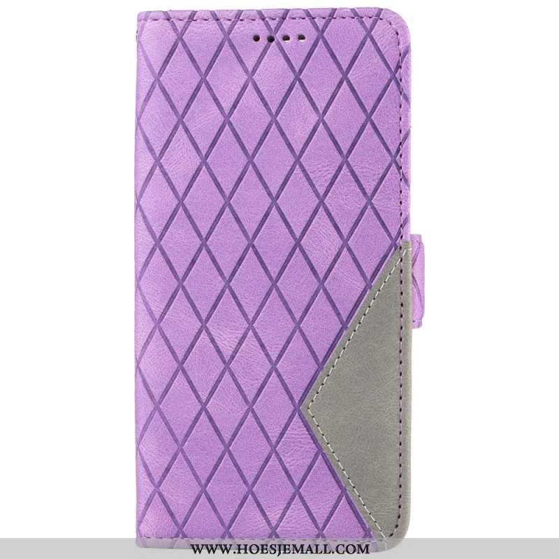 Leren Hoesje Samsung Galaxy S24 Fe Diamanten Met Bandjes