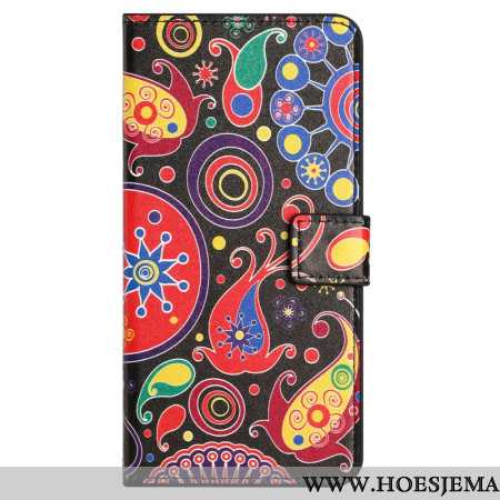 Leren Hoesje Voor Samsung Galaxy S24 Fe Galaxy-patroon