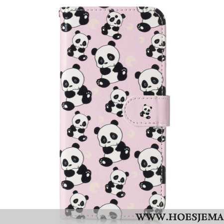 Leren Hoesje Samsung Galaxy S24 Fe Panda's