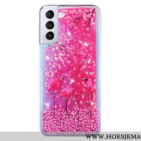 Hoesje Samsung Galaxy S24 Plus 5g Vogel Vloeibare Glitter