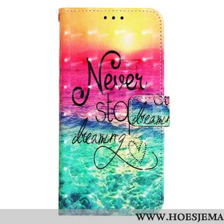 Leren Hoesje Samsung Galaxy S24 Plus 5g Stop Nooit Met Dromen Bescherming Hoesje