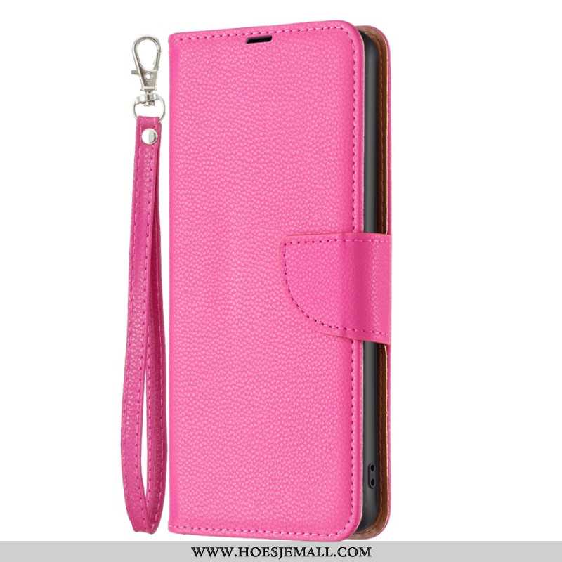 Leren Hoesje Samsung Galaxy S24 Plus 5g Schuine Riemsluiting Bescherming Hoesje