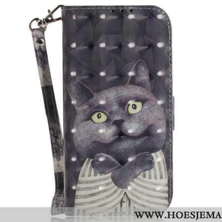 Bescherming Hoesje Samsung Galaxy S24 Plus 5g Knuffelkat Met Riem