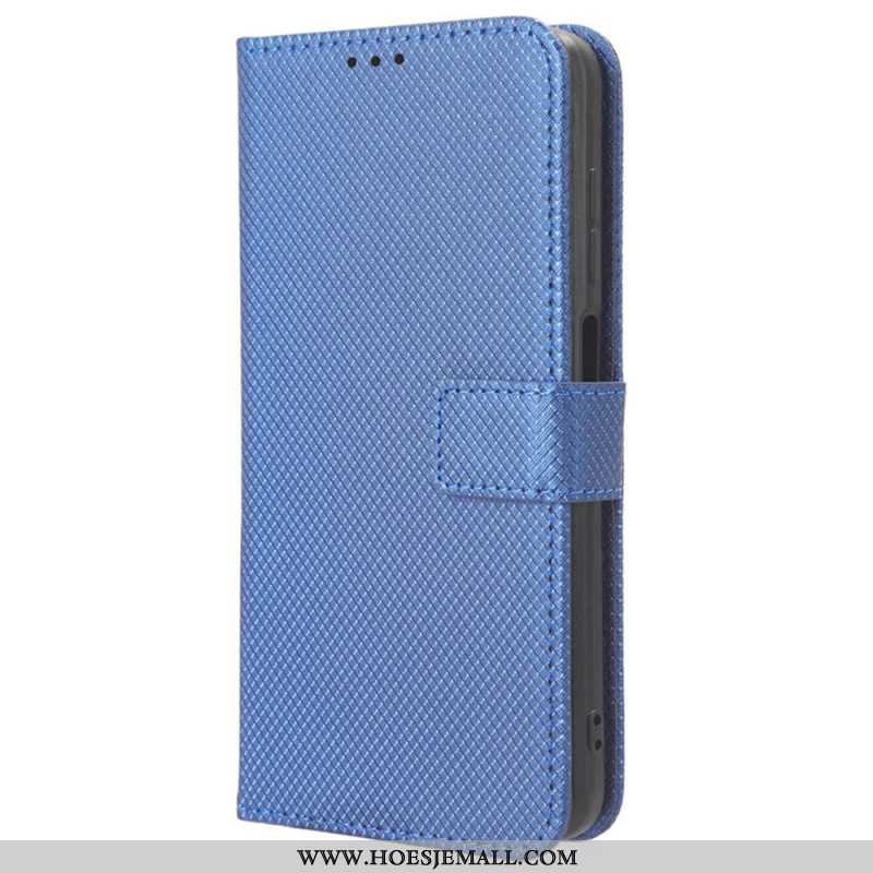 Flip Case Leren Samsung Galaxy S24 Plus 5g Gestippelde Band