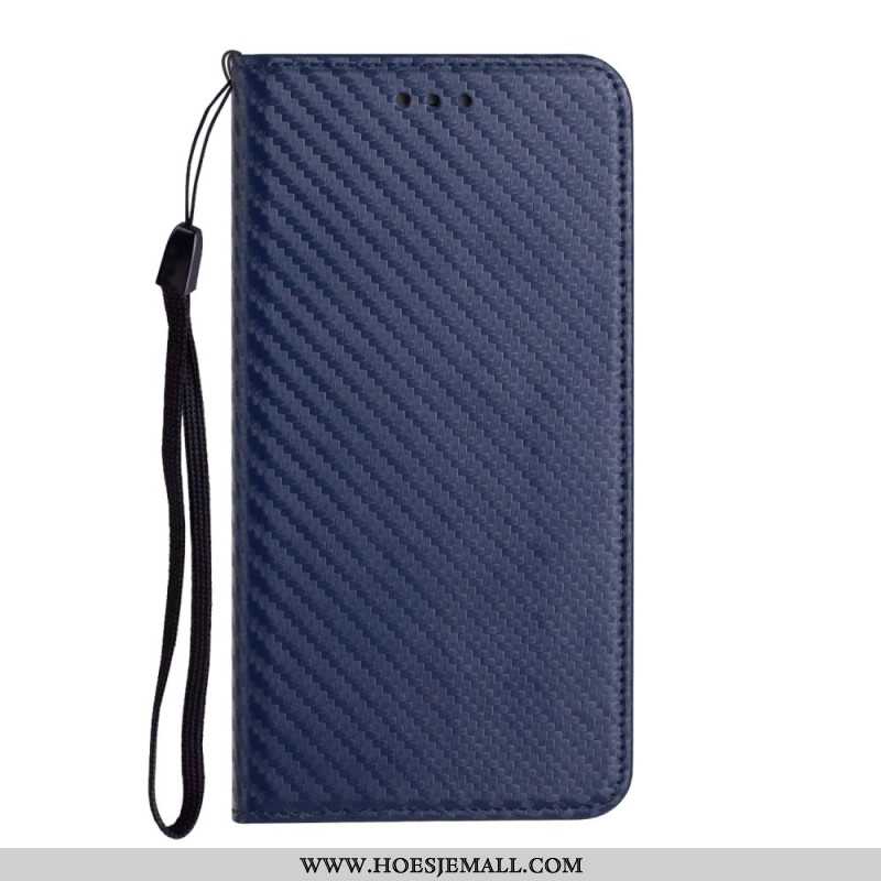 Folio-hoesje Voor Samsung Galaxy S24 Plus 5g Koolstofvezelband