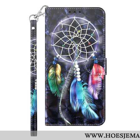 Leren Hoesje Voor Samsung Galaxy S24 Plus 5g Dromenvanger Met Riem