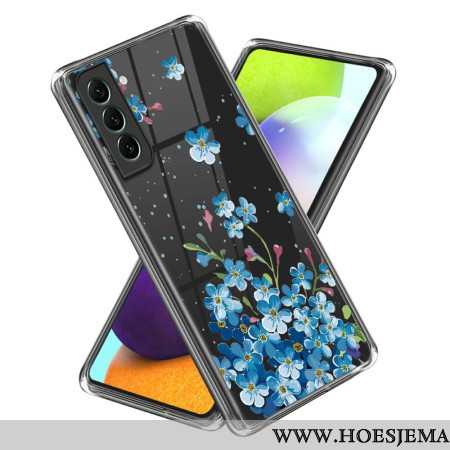 Hoesje Samsung Galaxy S24 Plus 5g Blauwe Bloemen