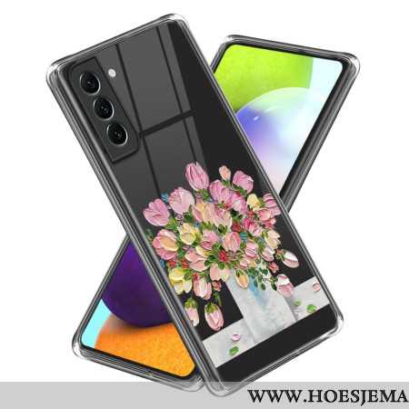 Hoesje Samsung Galaxy S24 Plus 5g Roze Bloemen Schilderij