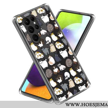 Cover Hoesje Samsung Galaxy S24 Ultra 5g Telefoonhoesje Katten