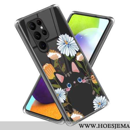 Hoesje Samsung Galaxy S24 Ultra 5g Bloemen En Kat