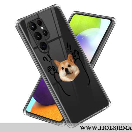 Case Hoesje Samsung Galaxy S24 Ultra 5g Telefoonhoesje Hond Met Hoge Poten