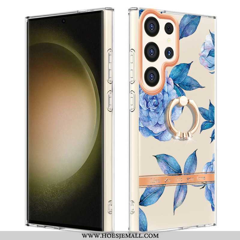 Hoesje Voor Samsung Galaxy S24 Ultra 5g Met Bloemenringhouder