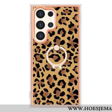 Hoesje Samsung Galaxy S24 Ultra 5g Met Ringhouder Met Luipaardprint