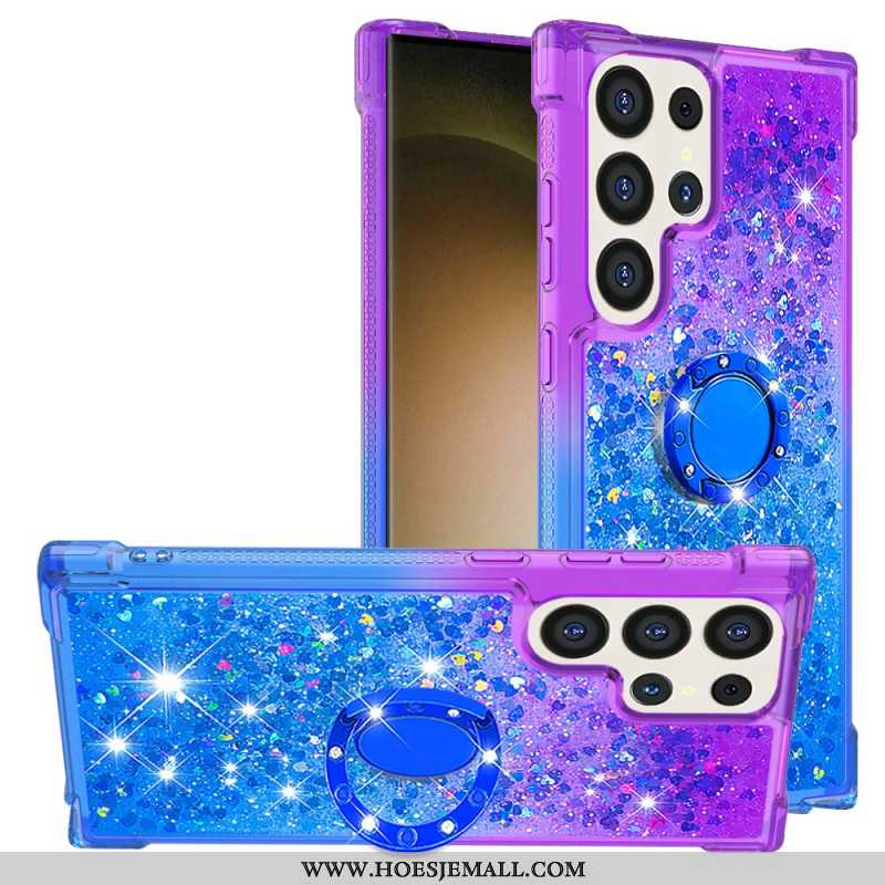 Hoesje Samsung Galaxy S24 Ultra 5g Glitter Met Verloop En Steunring