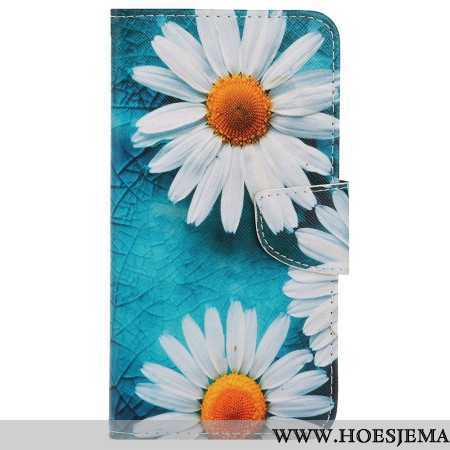 Leren Hoesje Samsung Galaxy S24 Ultra 5g Bandchrysanten Bescherming Hoesje