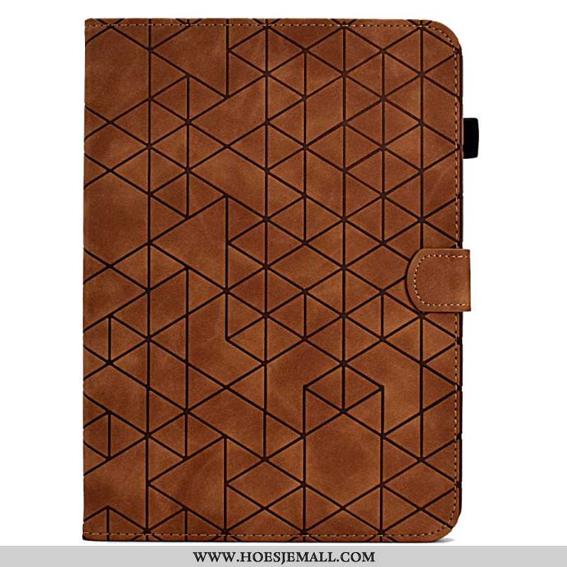 Leren Hoesje Samsung Galaxy Tab S9 Fe Geometrisch Patroon Bescherming Hoesje