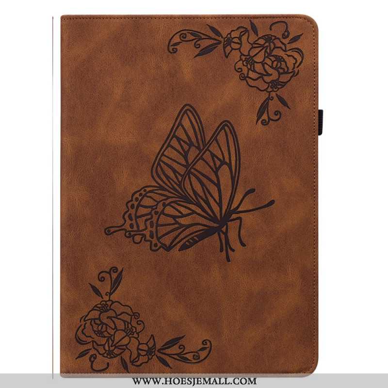 Cover Voor Samsung Galaxy Tab S9 Fe Vlinders En Bloemen