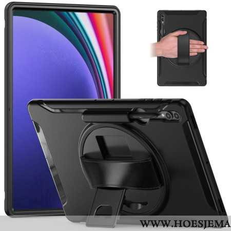 Hoesje Samsung Galaxy Tab S9 Ultra Draaibare Steun En Handmatige Riem