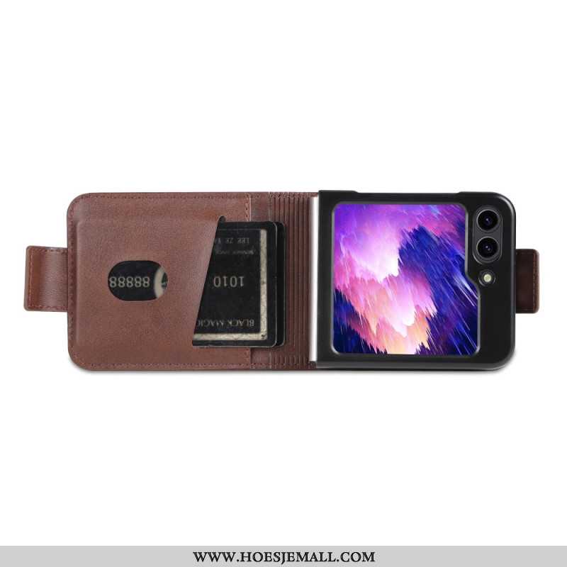 Cover Voor Samsung Galaxy Z Flip 5 Azns Ledereffect