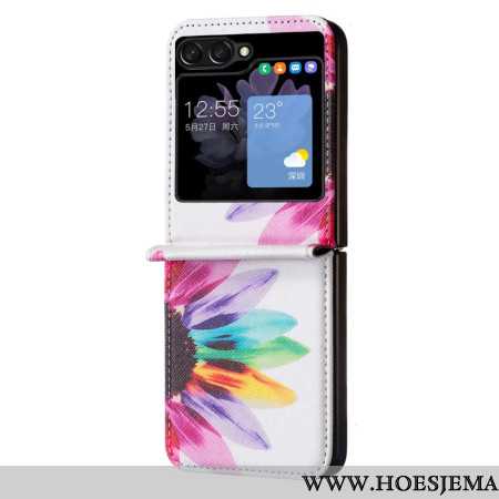 Hoesje Samsung Galaxy Z Flip 5 Waterverfbloem