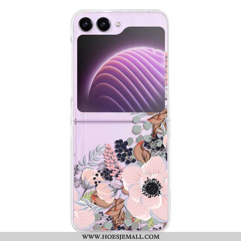 Hoesje Samsung Galaxy Z Flip 5 Transparante Bloemen