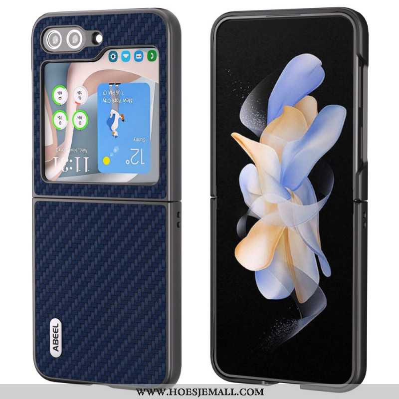 Hoesje Samsung Galaxy Z Flip 6 Abeel Koolstofvezelontwerp Bescherming Hoesje