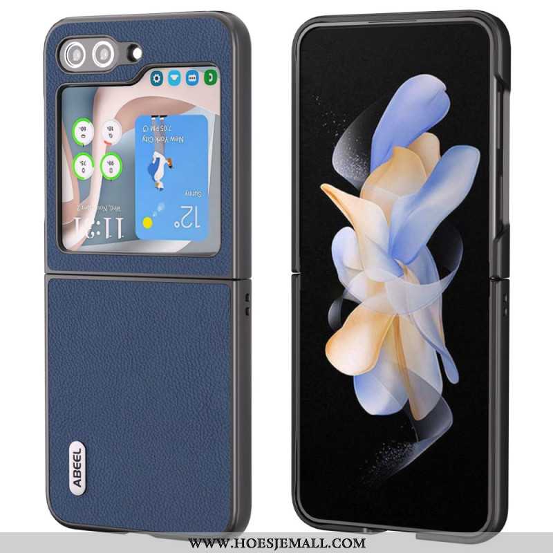 Case Hoesje Samsung Galaxy Z Flip 6 Telefoonhoesje Abeel Ledereffect