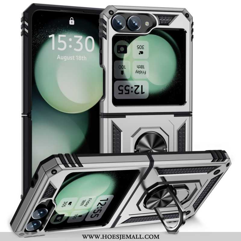 Hoesje Samsung Galaxy Z Flip 6 Ultrabestendige Steunring Bescherming Hoesje