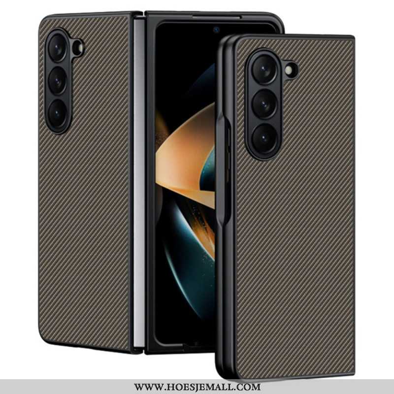 Hoesje Samsung Galaxy Z Fold 5 Koolstofvezel En Microvezel Bescherming Hoesje