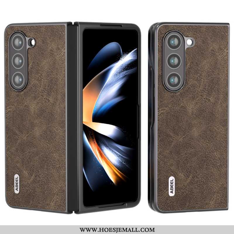 Hoesje Samsung Galaxy Z Fold 5 Litchi Kunstleer Abeel