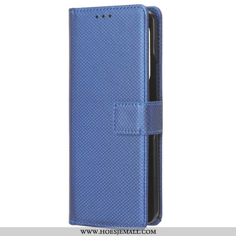 Leren Hoesje Samsung Galaxy Z Fold 5 Bandpunten Bescherming Hoesje