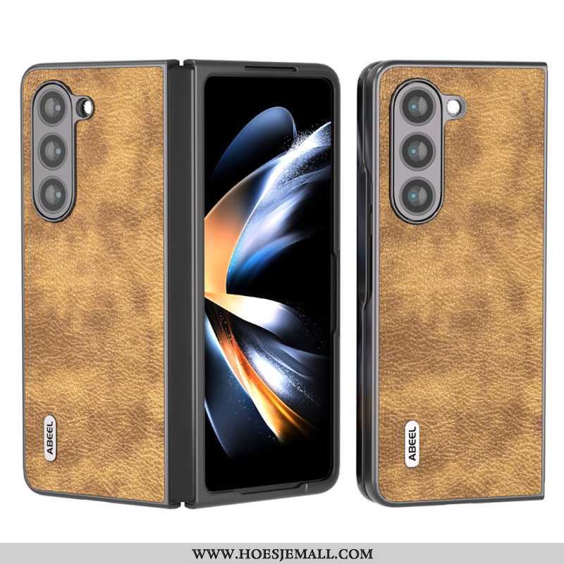 Hoesje Voor Samsung Galaxy Z Fold 5 Litchi Kunstleer Abeel