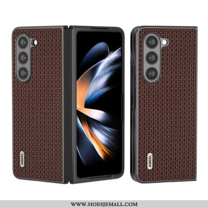 Hoesje Samsung Galaxy Z Fold 5 Echt Abeel-leer