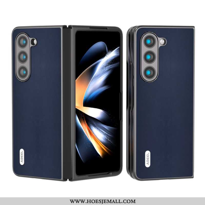 Hoesje Samsung Galaxy Z Fold 5 Echt Abeel-leer