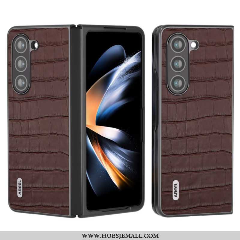 Hoesje Samsung Galaxy Z Fold 6 Krokodiltextuur Abeel Bescherming Hoesje