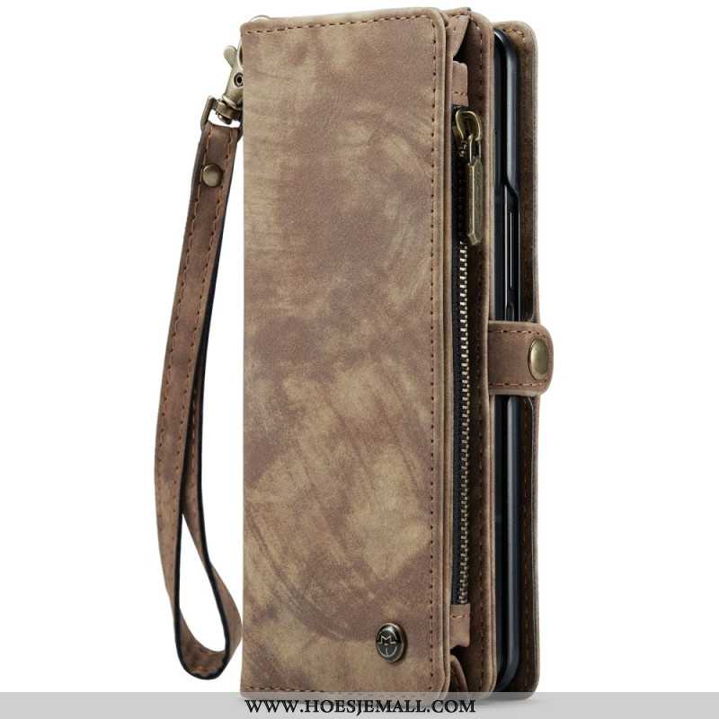 Folio-hoesje Samsung Galaxy Z Fold 6 Telefoonhoesje Caseme Portemonnee Met Suède-effect