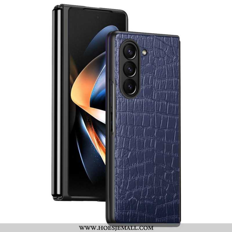 Cover Hoesje Samsung Galaxy Z Fold 6 Telefoonhoesje Krokodilstijl