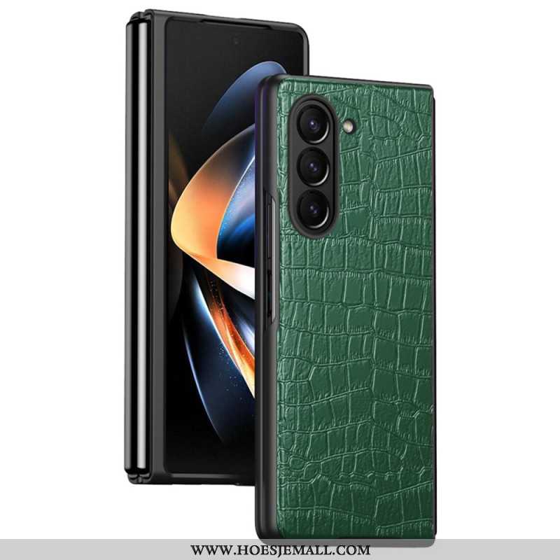 Cover Hoesje Samsung Galaxy Z Fold 6 Telefoonhoesje Krokodilstijl