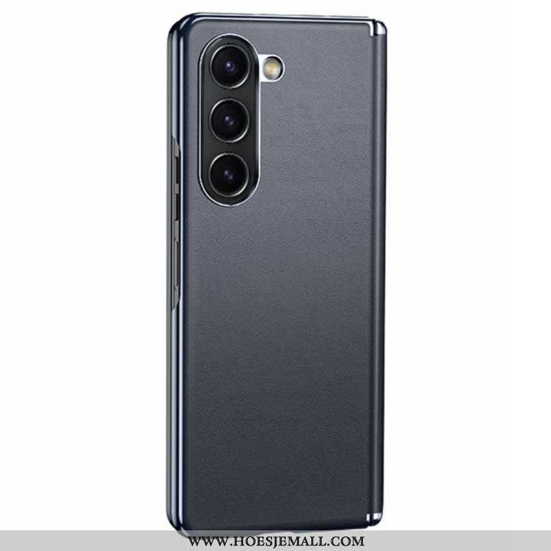 Case Hoesje Samsung Galaxy Z Fold 6 Telefoonhoesje Bescherming Voor Scharnier Met Metaaleffect